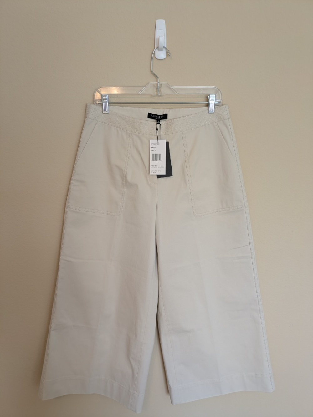 NWT Lafayette 148 Raffia Wide-Leg Cropped Pants